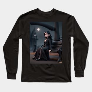 Night Stroll: Vampiress in the Park Long Sleeve T-Shirt